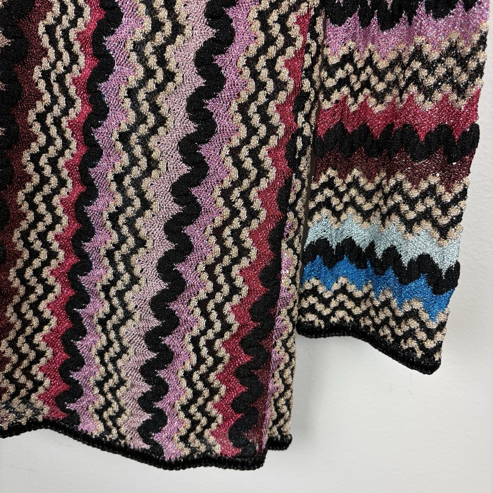 Vintage Missoni Cardigan Sweater Women's Zig Zag Italy Made 90s Read - Picture 7 of 10